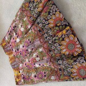 Cabi Multicolored Bohemian Floral A-line Pleated Pocket Skirt